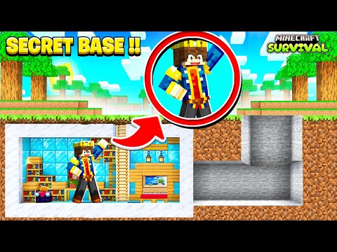 Anshu Bisht - I Made SECRET UnderGround Base In Minecraft Survival 😍