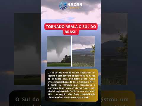 Segundo tornado em poucos dias causa estragos em áreas rurais do Sul do Rio Grande do Sul.