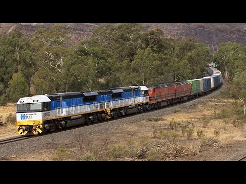 GE and EMD Power on the North East - March 2009: Australian Trains (HD remaster)