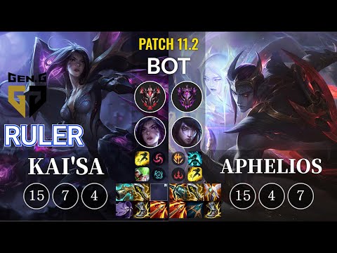 GEN Ruler Kai'Sa vs Aphelios Bot - KR Patch 11.2