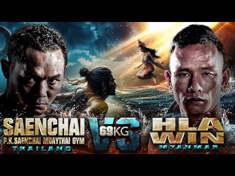 Saenchai P.K.Saenchai Muaythai Gym VS Hla Win | THAI FIGHT Kard Chuek Pluak Daeng
