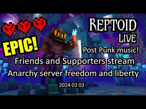 🐍Reptoid's Minecraft Anarchy Madness - Join Now!🔥