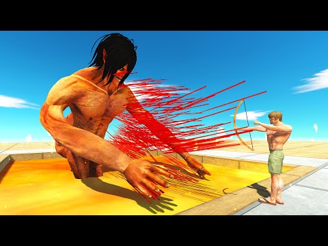 GOD ARCHER PUSHES MONSTERS INTO THE LAVA POOL - Animal Revolt Battle Simulator