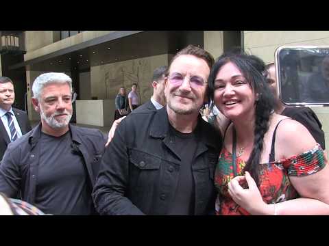 'U2 front man BONO up close & personal with fans in Sydney' #15MOF