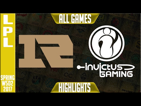 RNG vs Invictus Gaming All Games - LPL Week 3 Day 2 Spring 2017 - RNG vs IG All Games