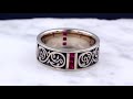 video - Renaissance Eternity Wedding Band with Champagne Diamonds