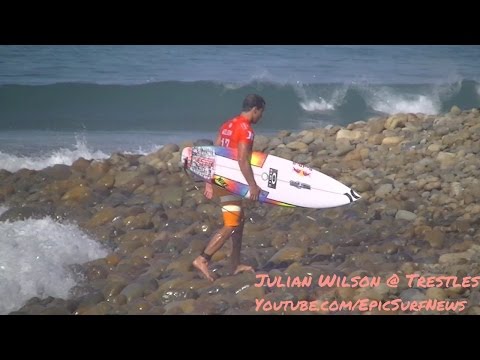 Julian Wilson, Sebastian Zietz, and Aritz Aranburu Surfing Trestles