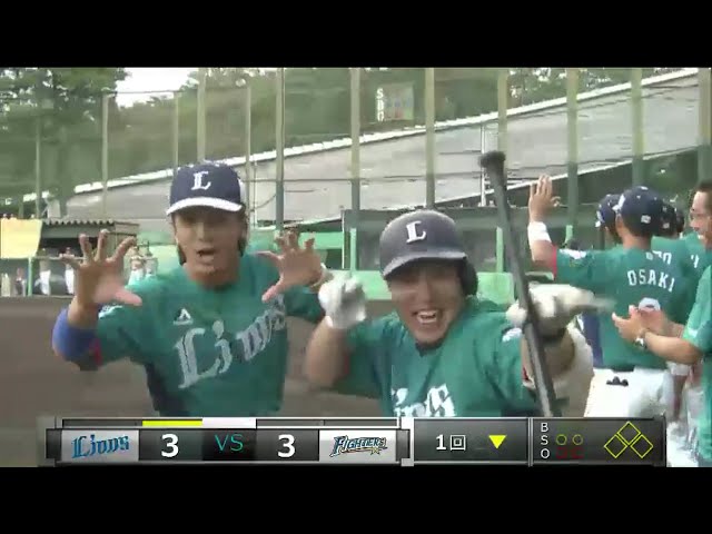 【ファーム】アウトローの変化球すら絶好球…!? ライオンズ・山川 驚愕の22号同点3ラン!! 2016/8/4 L-F(ファーム)