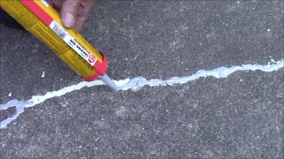 Repair cement crack in driveway, fix patio to protect from water, sun UV