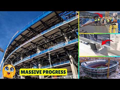 Spotify Camp Nou Construction Update | Third Tier Progress, VIP Concrete & Compression Ring Lift