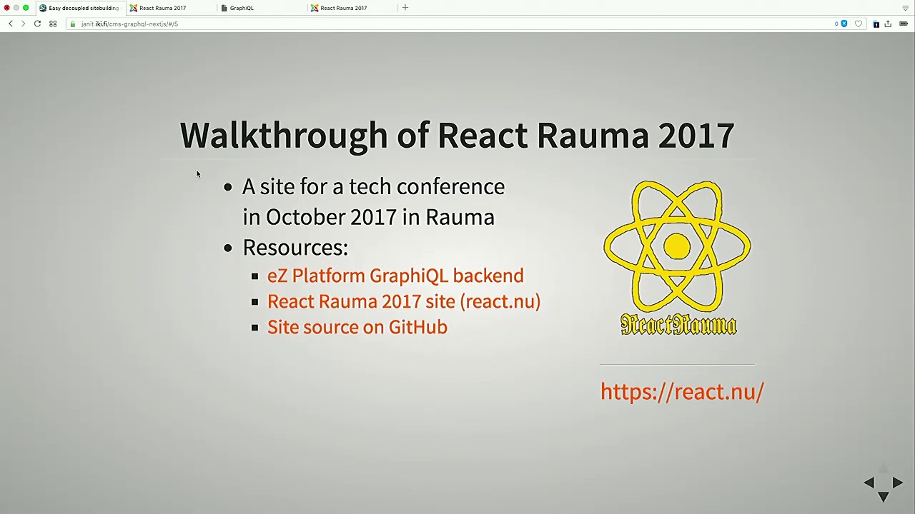 DrupalCon Vienna 2017: Easy decoupled sitebuilding with GraphQL and Next.js