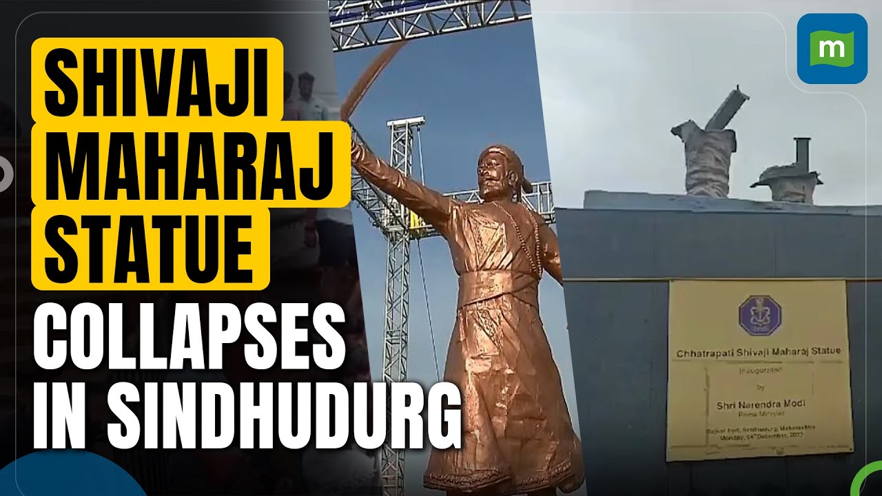 Just 8 Months After Inauguration, Shivaji Statue Collapses in Sindhudurg, CM Blames Strong Winds