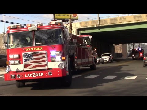 Passaic Fire Department Engine 3 Ladder 2 And Engine 2 Responding 3-26-25