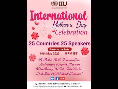 IIU celebrated International Mother's Day with 25 Speakers from 25 Countries