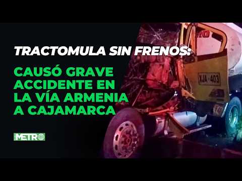 Grave accidente en la vía Armenia - Cajamarca dejó una persona fallecida y cierre total