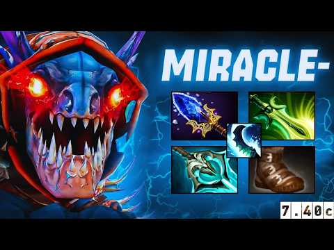 MIRACLE- SLARK NEW META MONSTER 😈⚡ 7.40c RANKED DOMINATION!