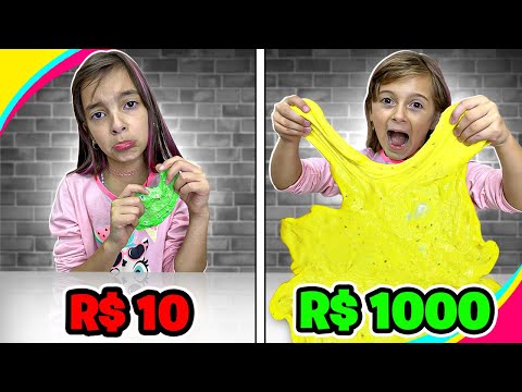 SLIME de R$10, R$100 ou R$1000 - Desafio