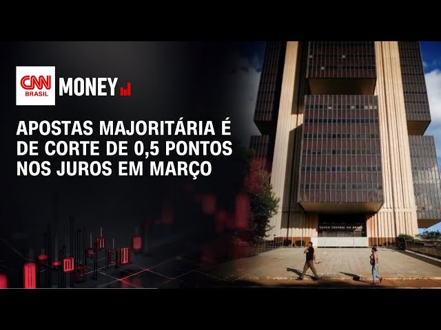 Apostas majoritária é de corte de 0,5 pontos nos juros em março | ABERTURA DE MERCADO