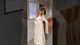 Off-White Chiffon Angrakha Suit - Video 6
