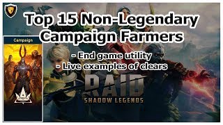 RAID Shadow Legends | Top 15 Non-Legendary Campaign XP Farmers