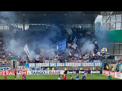 DFB-Pokal, Carl-Zeiss Jena vs. Hertha BSC, Pyroshow der Jena Ultras