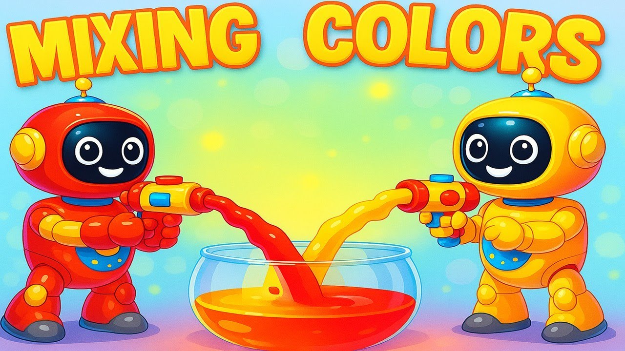 Learn Colors – Fun Color Mixing with Robots