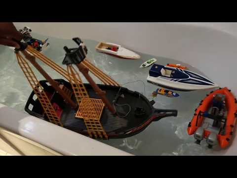 Lego vs Playmobil Boats FLOAT OR SINK???? .. Fun videos For Children Video