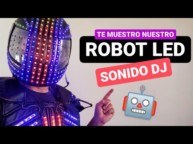 Vídeo relacionado con Earthradius Disfraz de robot LED, chaqueta luminosa con casco para bar, DJ y música (L)