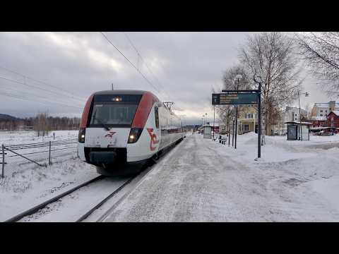 Winter on the Swedish Railway part 14 - Trains in Leksand