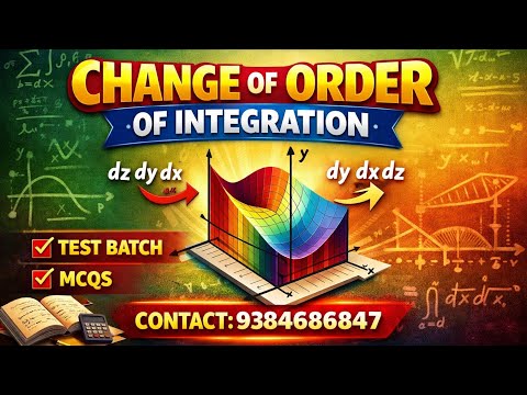 Ug trb Mathematics change of order of integration related problem con:9384686847 (MCQS)