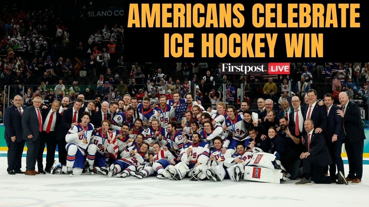 LIVE: Fans Elated After US Beats Canada for Olympic Men's Hockey Gold | US Ice Hockey News | N18G