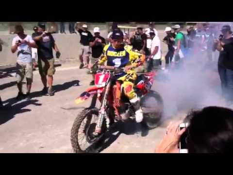Ken Roczen amazing burnout after winning motocross championshp