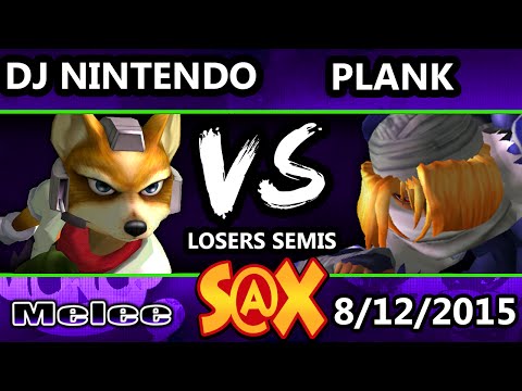 S@X - DJ Nintendo (Fox) Vs. Plank (Sheik) SSBM Losers Semis - Smash Melee