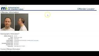MN DOC Inmate Locator