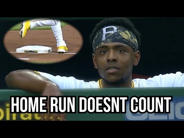Ke'Bryan Hayes hits a home run but doesn't touch first base, breakdown