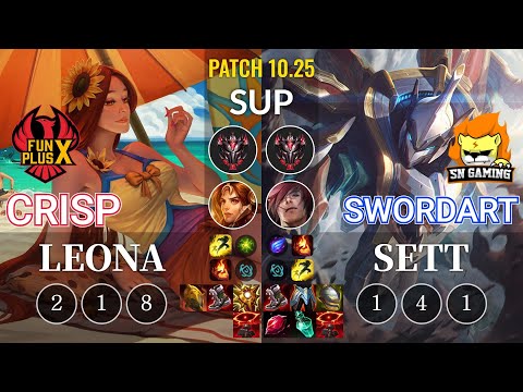 FPX Crisp Leona vs SN SwordArt Sett Sup - KR Patch 10.25