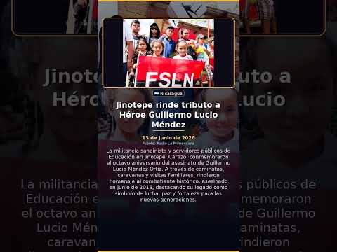 Jinotepe rinde tributo a Héroe Guillermo Lucio Méndez