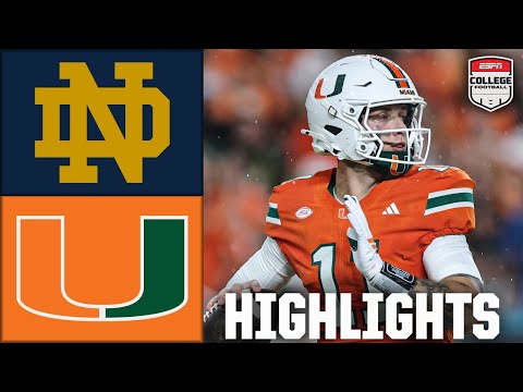 Notre Dame Fighting Irish vs. Miami Hurricanes | Full Game Highlights | ESPN College Football