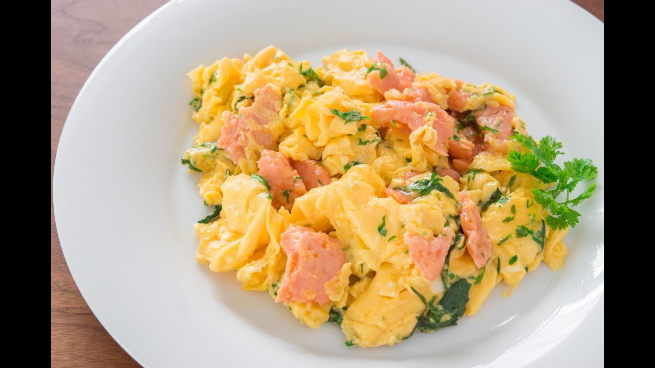 Salmon Herb Scrambled Eggs