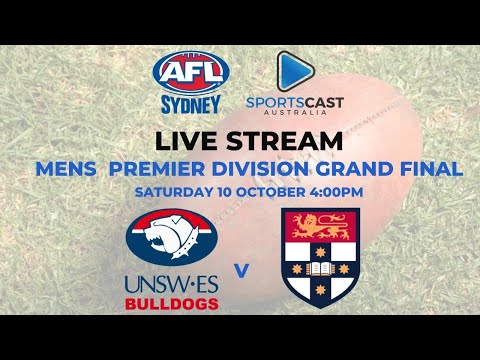 LIVE AFL Sydney Mens Premier Grand Final UNSW/ES vs Sydney Uni