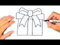 How to draw a Present Step by Step | Present Drawing Lesson