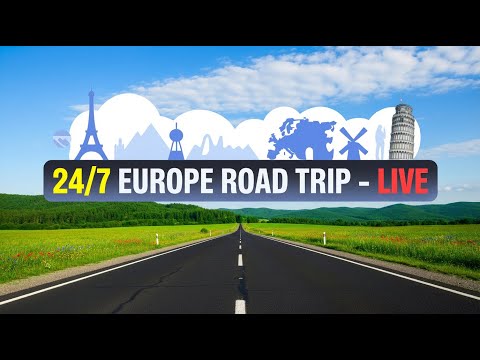 🔴 Europe Road Trip 24/7 LIVE – Driving Through 15+ Countries