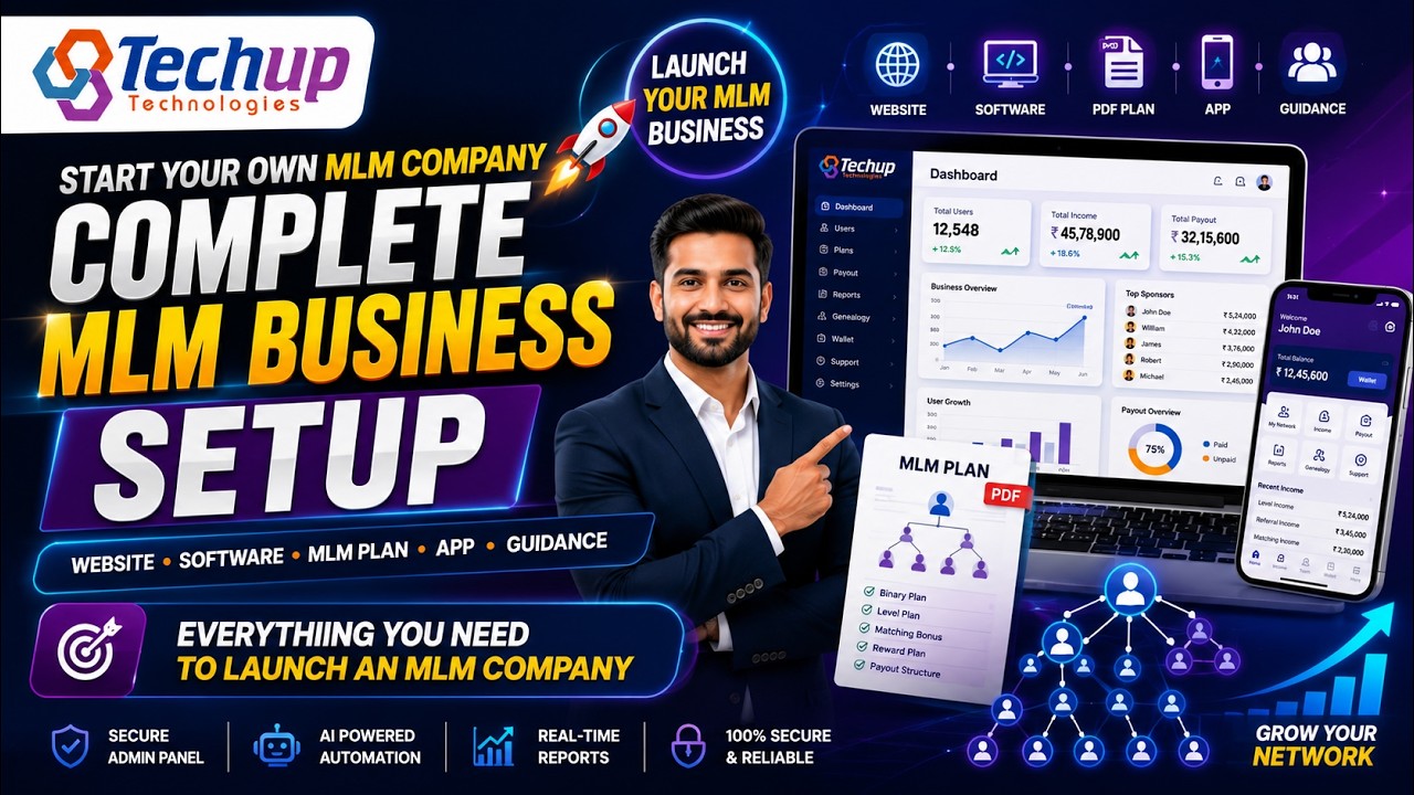 Complete MLM Business Setup — Techup Technologies