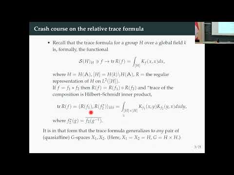 Comparison of the trace formula...