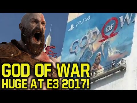 God of War E3 2017 HUGE POSTER SHOWN - God of War 4 Release Date & God of War 4 E3 2017 Gameplay?! Video