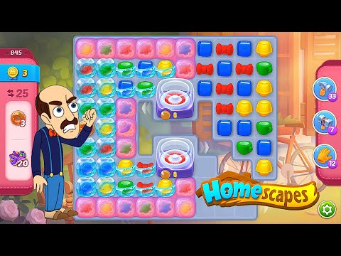 Homescapes - Level 845 Super Hard Level No Boosters Gameplay Walkthrough - New Update