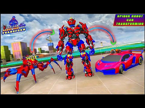 Megatron Spider Robot Car Transform Attack Games 2022 - iOS Android Gameplay