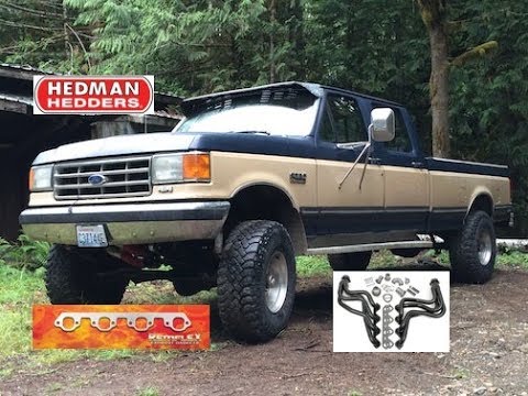HEDMAN HEADERS INSTALLATION VIDEO 1987 FORD F350 460 BBF 4X4