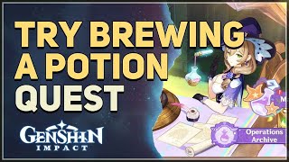 Try brewing a potion Genshin Impact