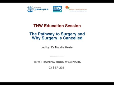 The Pathway to Surgery and why Surgery is Cancelled - 03 Sep 21